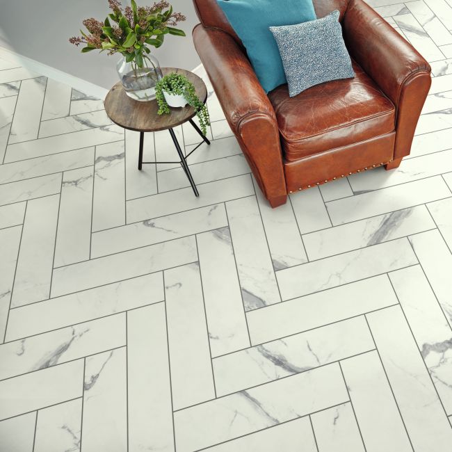 Anderson White Polished Floor Tiles - Tiles from Tile Mountain