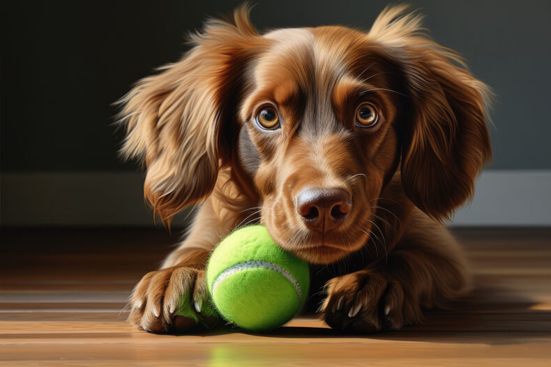 Puppy On a Wood Floor